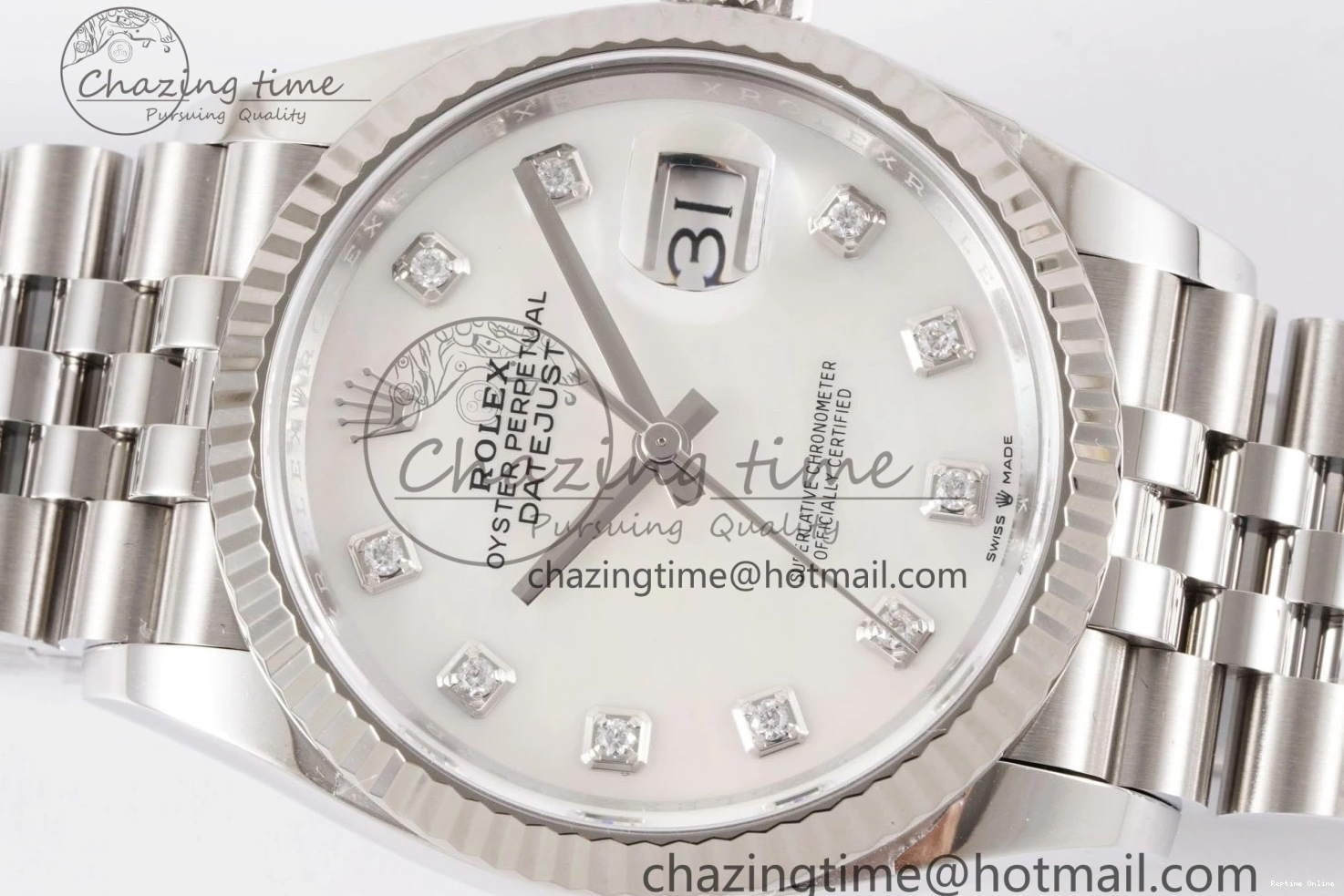 0419 DateJust 36 126234 Clean 1:1 Best Edition 904L Steel White MOP Diamonds Dial on Jubilee Bracelet VR Youthful 1992